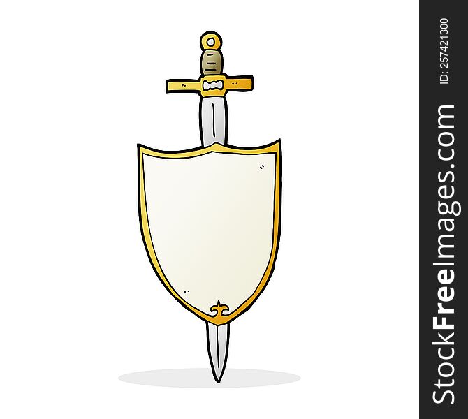 cartoon heraldic shield