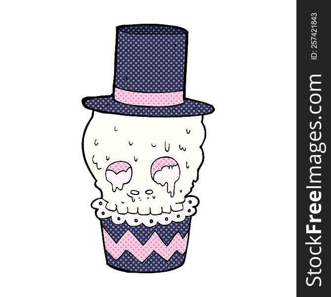 spooky cupcake cartoon