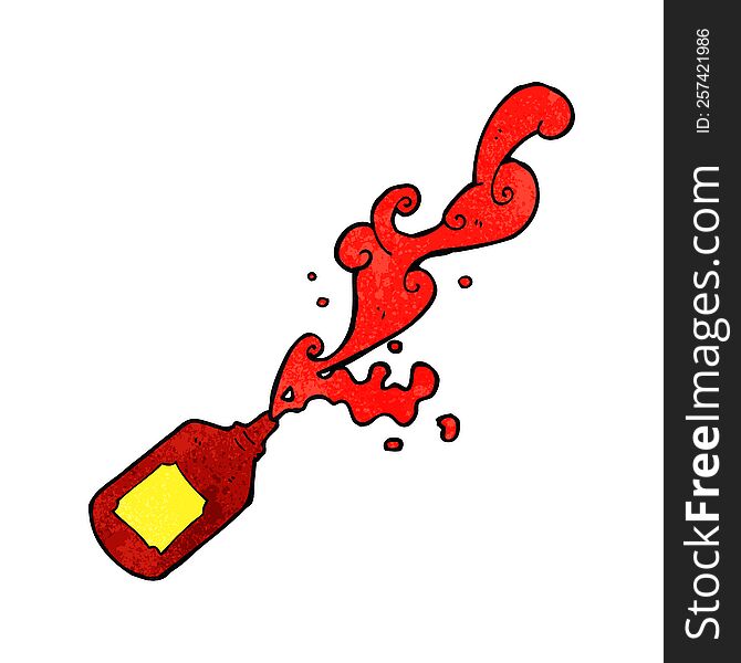 cartoon squirting ketchup