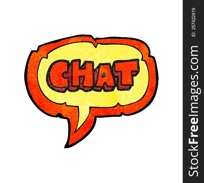 Textured Cartoon Chat Symbol