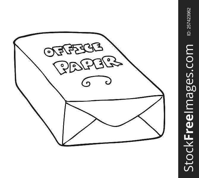 Black And White Cartoon Office Paper