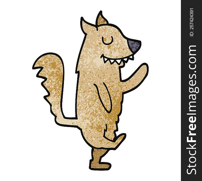cartoon doodle dancing dog