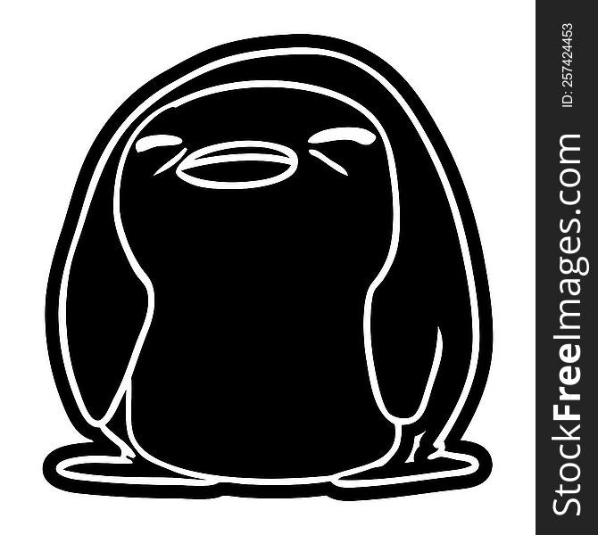 cartoon icon kawaii of a cute penguin