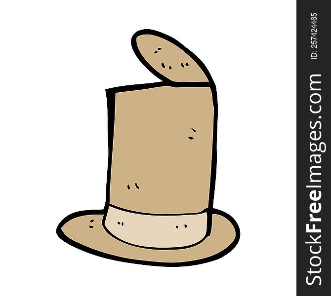 cartoon old top hat