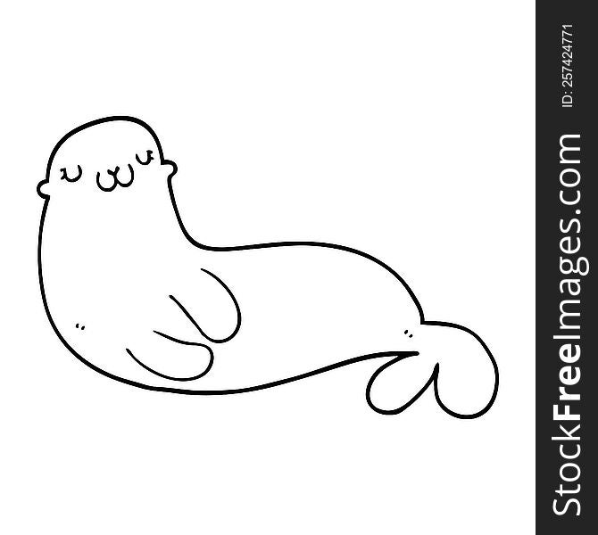 cute cartoon seal