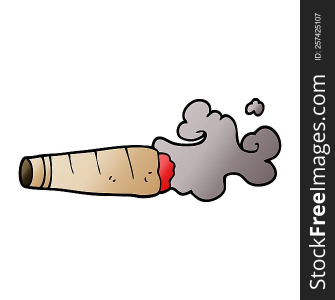 cartoon doodle smoking cigar