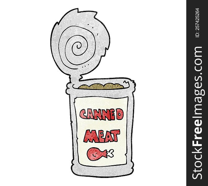 Textured Cartoon Canned Meat