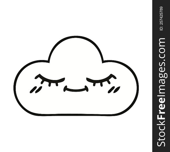 cute cartoon of a white cloud. cute cartoon of a white cloud
