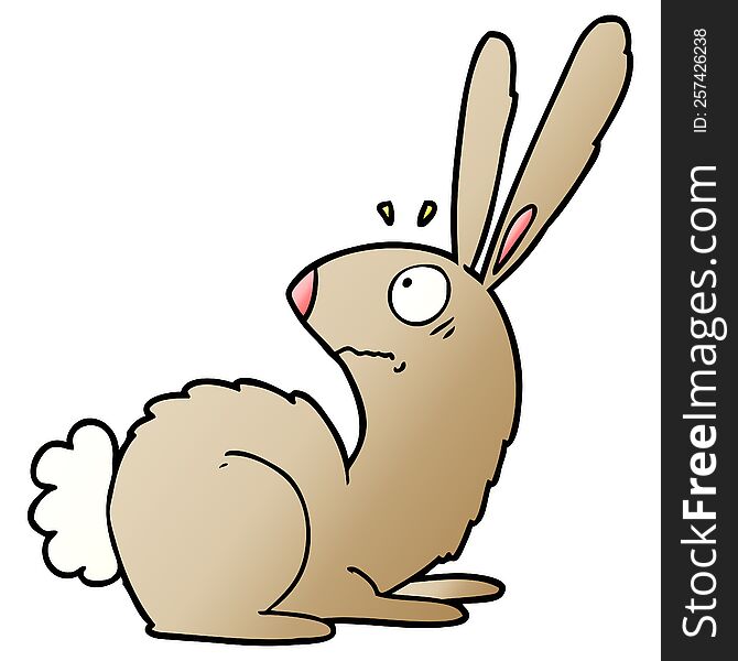 cartoon startled bunny rabbit. cartoon startled bunny rabbit