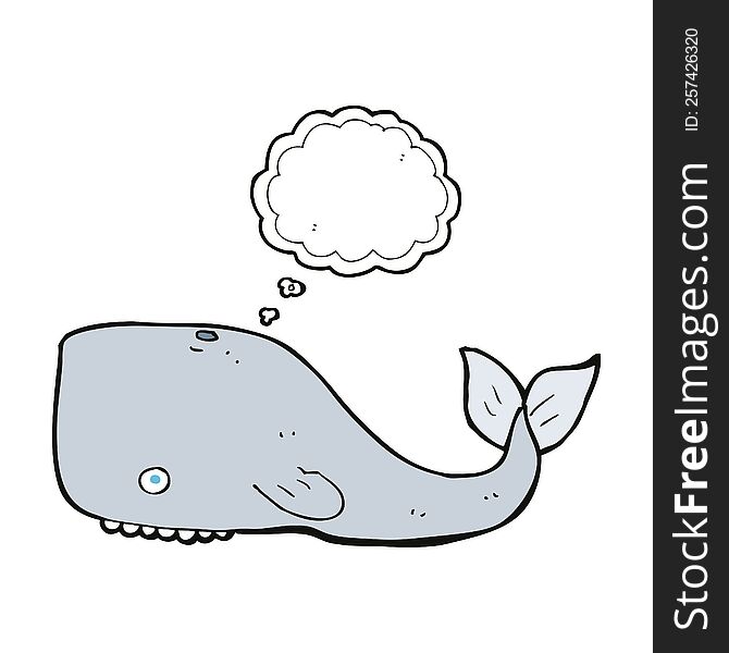 Cartoon Whale With Thought Bubble