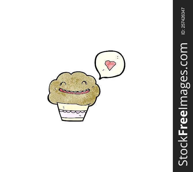 cartoon talking muffin