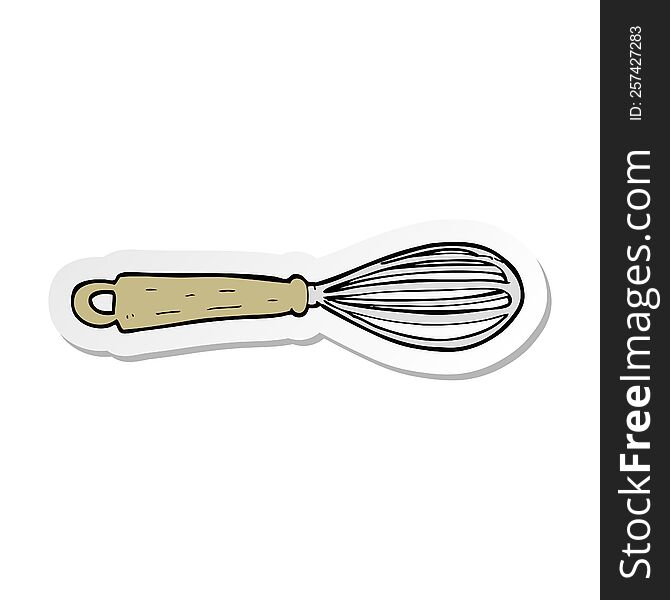 sticker of a cartoon whisk