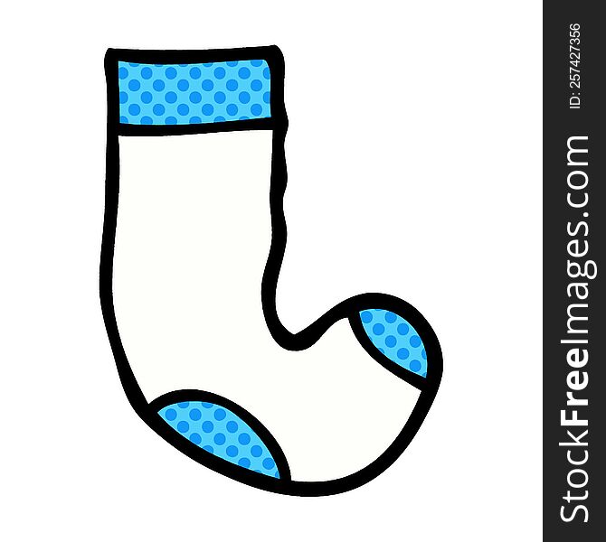 Cartoon Doodle Sock