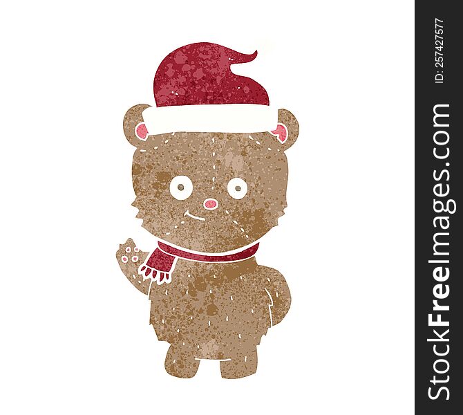 cartoon christmas teddy bear