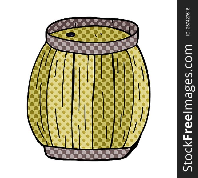 cartoon doodle beer barrel