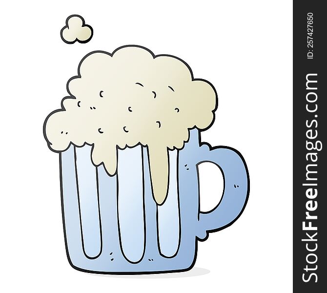 Cartoon Foamy Beer