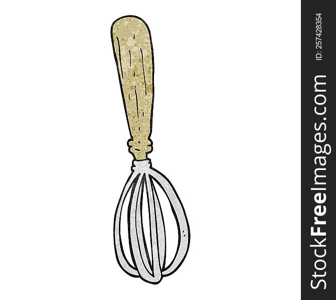 freehand textured cartoon whisk