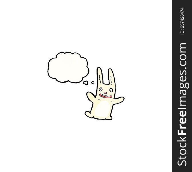 Cartoon Rabbit With Thought Bubble