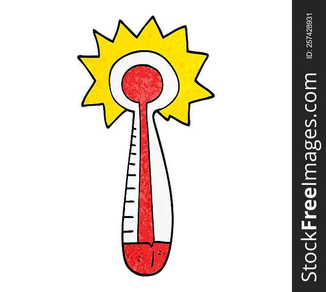 Cartoon Doodle Hot Thermometer