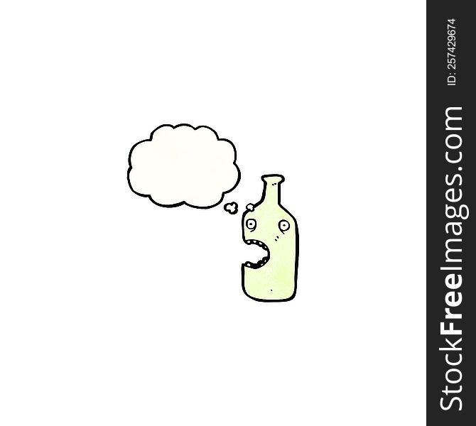 shocked wine bottle cartoon