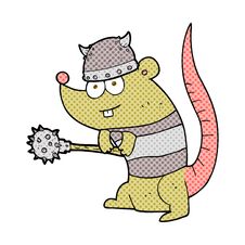 Cartoon Rat Warrior Royalty Free Stock Photography