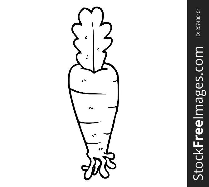 Line Drawing Cartoon Parsnip