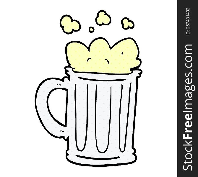 cartoon doodle pint of beer