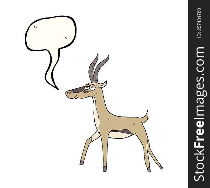 Speech Bubble Cartoon Gazelle