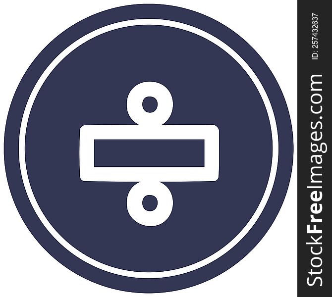 division sign circular icon symbol