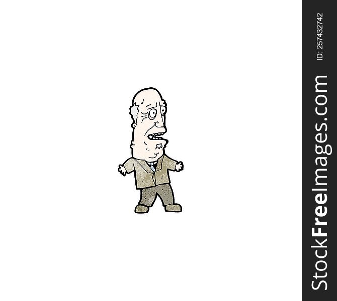 cartoon old man