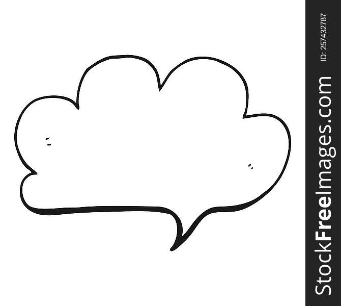 Black And White Cartoon Cloud Speech Bubble