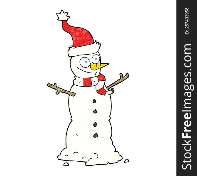 Textured Cartoon Snowman