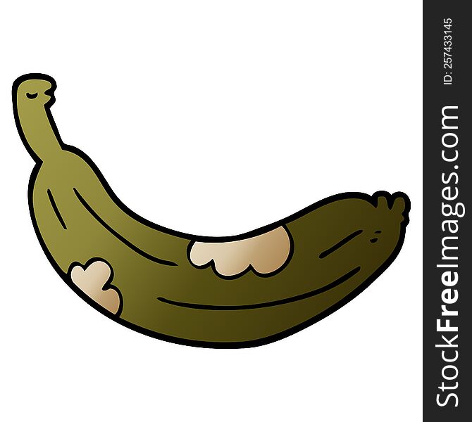 cartoon doodle rotten banana