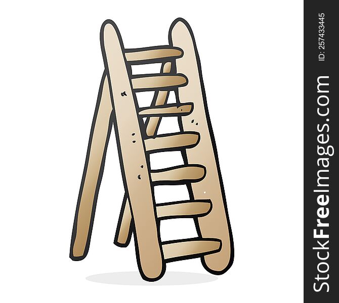 freehand drawn cartoon ladder