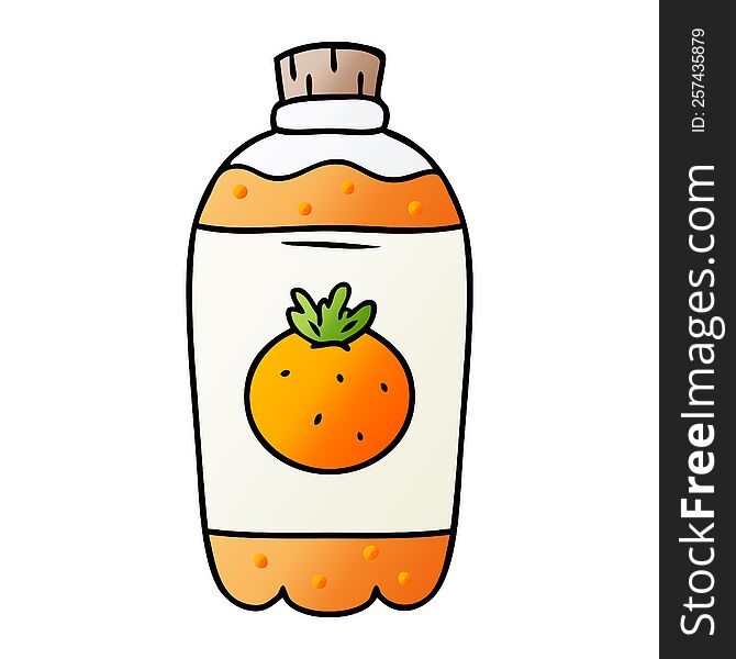 Gradient Cartoon Doodle Of Orange Pop
