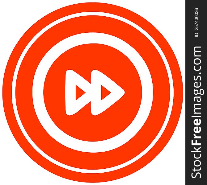 fast forward circular icon symbol