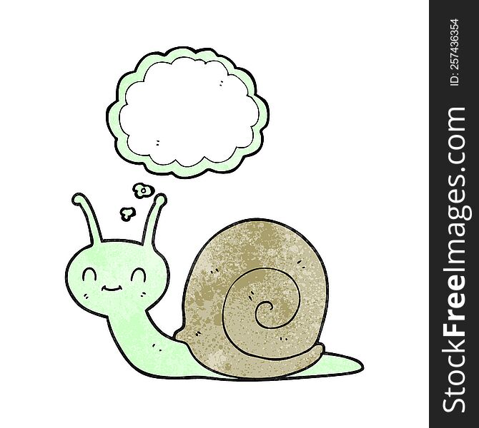 Thought Bubble Textured Cartoon Cute Snail