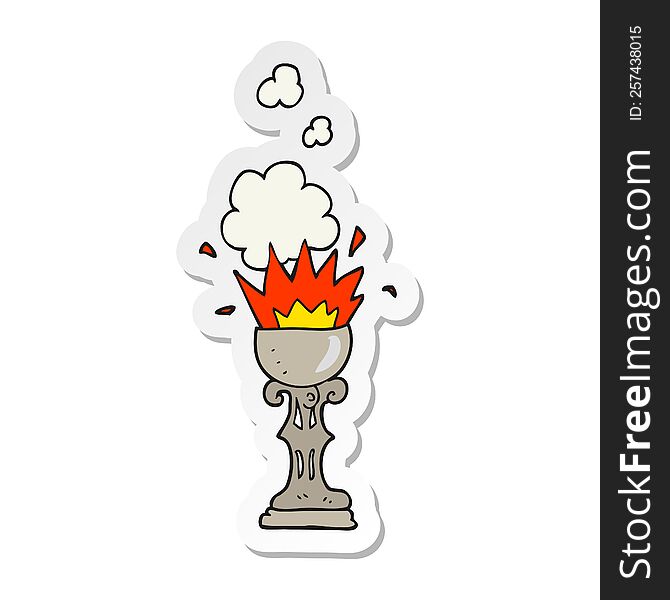 sticker of a cartoon magic goblet