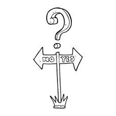 Black And White Cartoon Yes And No Sign Royalty Free Stock Photos Black And White Cartoon Yes And No Sign Royalty Free Stock Photos