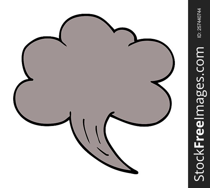 cartoon doodle whooshing cloud