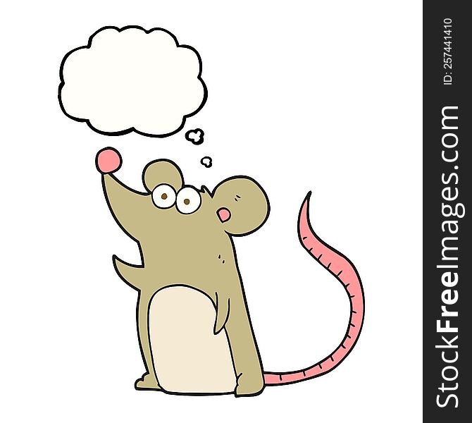 Thought Bubble Cartoon Mouse