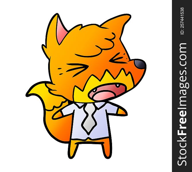 angry cartoon fox boss. angry cartoon fox boss