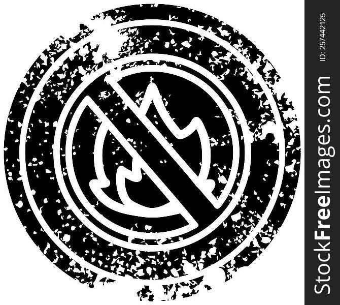 no flames distressed icon symbol