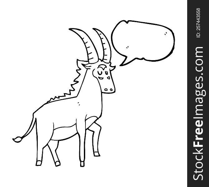 Speech Bubble Cartoon Antelope