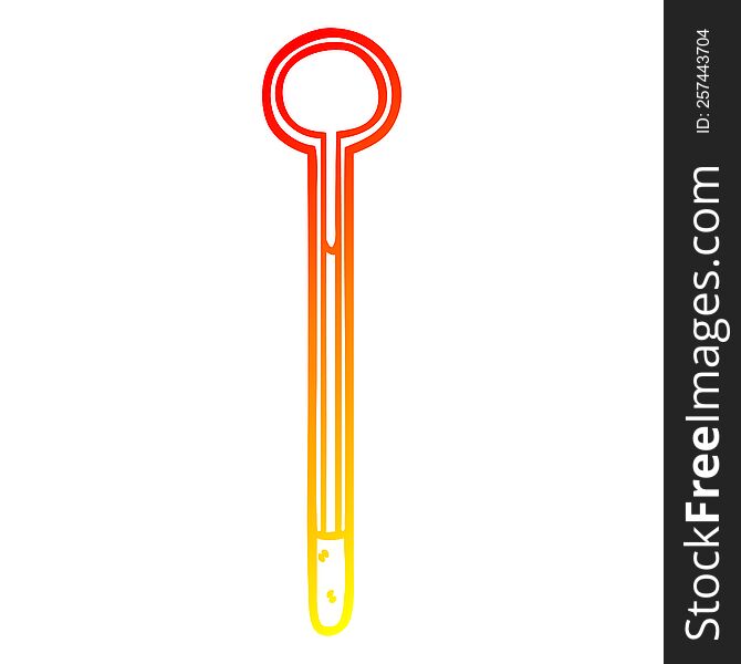 warm gradient line drawing of a thermometer