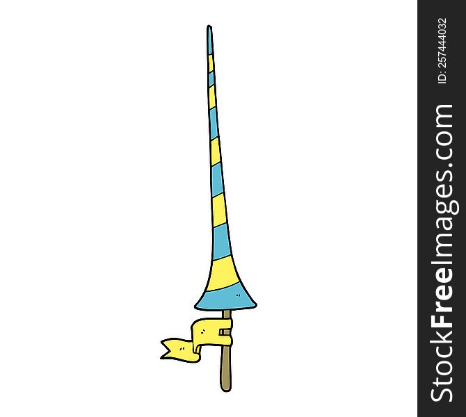 cartoon doodle medieval lance