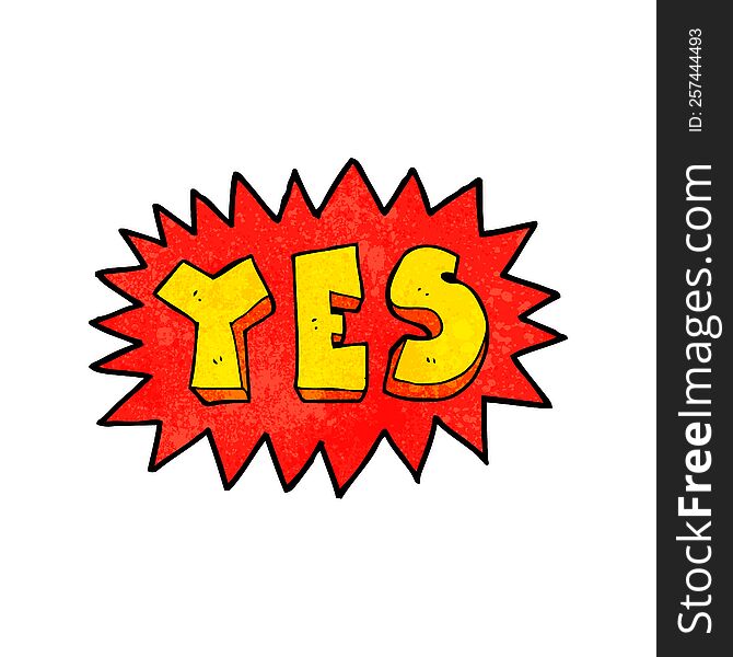 Cartoon Yes Sign