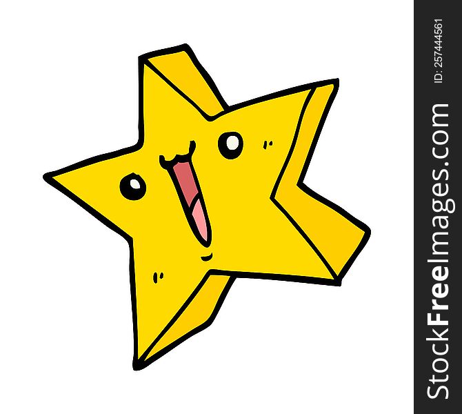 cartoon happy star