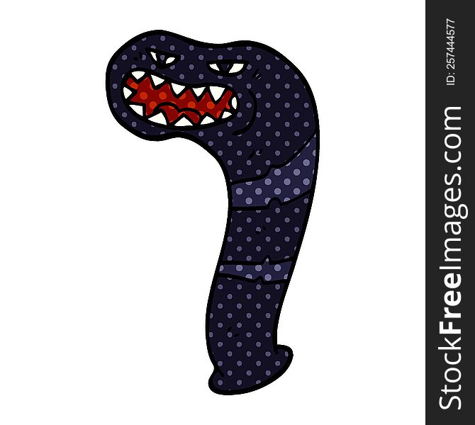 cartoon doodle monster leech