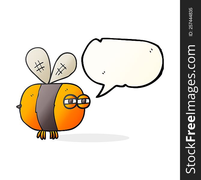 Speech Bubble Cartoon Angry Bee